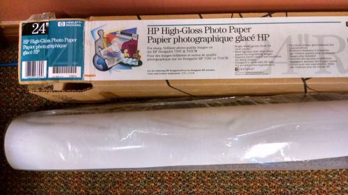 HP C3882A 24&#034; X 100ft High Gloss Photo Plotter Paper Roll White