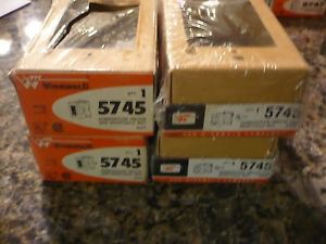 Lot 4 Wiremold 5745 Combination Switch &amp; Receptacle Box Fitting Buff Vintage NOS