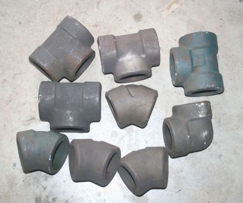 Forged steel 2&#034; 3000# wog pipe fittings 45 90 tee for sale