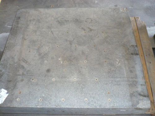 Granite surface plate with threaded mounting holes, 43&#034; x 39&#034; x 6&#034; for sale