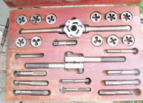 28 PIECE TAP &amp; DIE SET METALWORKING TOOLING CUTTING TOOLS NATIONAL COARSE &amp; FINE