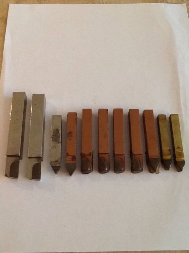 Assortment Of 11 Carbide tipped Lathe Tool Bits 8 Unused 3 Used USA Made
