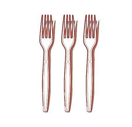 Fineline Settings Extra Heavy Cutlery ClearForks, Bulk Pack 1000 Pieces