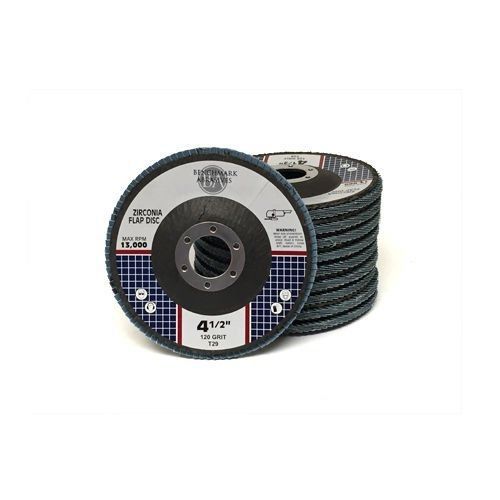 Benchmark Abrasives 4.5&#034; x 7/8&#034; Premium Zirconia Flap Disc Grinding Wheel 120