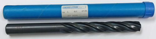 27/32&#034; 4-FLUTE HSS CORE DRILL, 6-1/8&#034; LOF, 10&#034; OAL, CHICAGO-LATROBE 54854