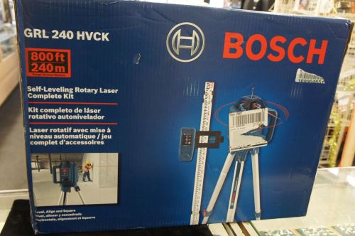 Bosch Self-Leveling Rotary Laser Level Kit GRL 240 HVCK - NEW -