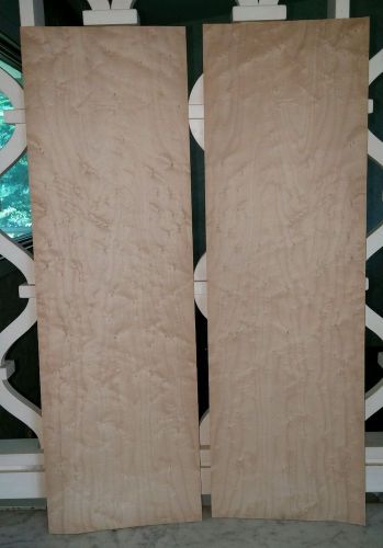 2 buckled pieces flame birdseye maple raw wood veneer 29&#034; x 9.1&#034; Luthier Guitar