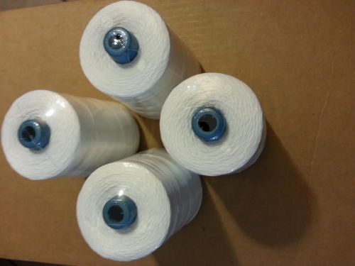 New 4 Cones 100% Polyester White 12/4 Thread for Portable Bag Closer Stitcher