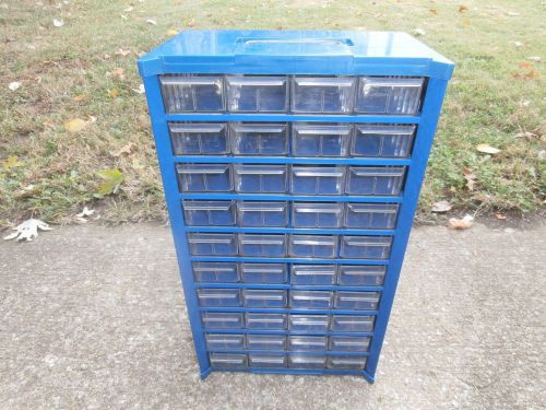 Vintage metal 40 drawer nut,bolt,storage cabinet orginizer with plastic top base for sale
