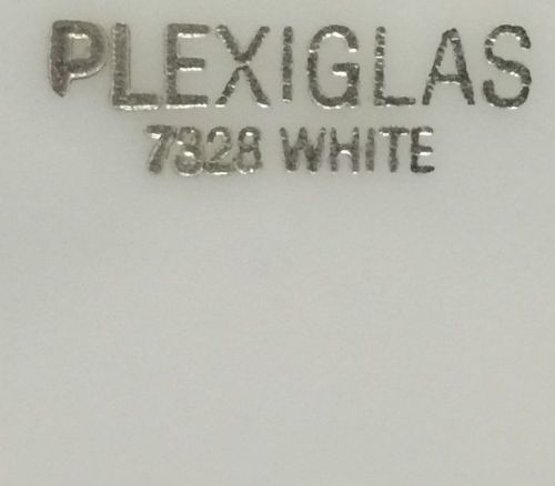 3/16&#034; white sign-grade #7328 acrylic plexiglas plastic .187&#034; x 12&#034; x 24&#034; - qty:2 for sale