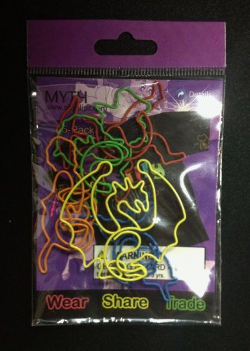 Set of 42 Multi-Colored &#034;Mythical&#034; Silly Clipz 7 Packages of 6