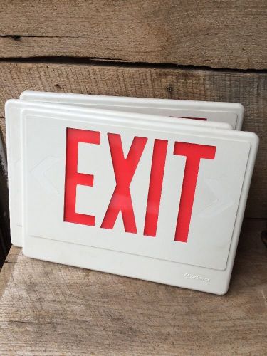 3 lithonia exit sign led emergency red cover for sale