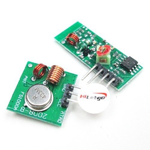 HiLetgo 433MHz RF Wireless Transmitter and Receiver Module for Arduino