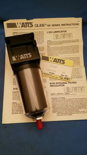 Watts fluidair qube f105 filter metal sight glass 1/2&#034; 250 max psi for sale