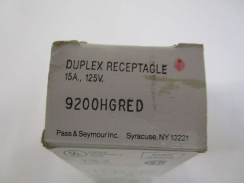 PASS &amp; SEYMOUR 9200HGRED DUPLEX RECEPTACLE *NEW IN BOX*