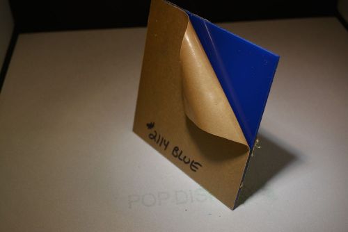 PLEXIGLASS SHEET POP DISPLAYS SAMPLE OF COLOR #2114 BLUE   1/8&#034; x 1.5.&#034; x 1.5&#034;