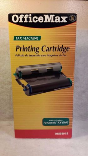Office Max OM98918 Fax Machine Printing Cartridge for Panasonic KX-FA65 New FRSH