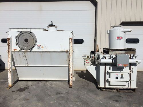 Mac bin vent dust collector with hopper 19avs25 lightly used pneumatic for sale