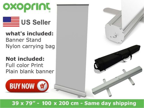 Retractable Roll Up Banner Stand 39&#034; x 79&#034; Display Trade Show (No Print)