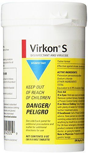 New dupont virkon-s 50-tablet disinfectant for pets  5gm for sale