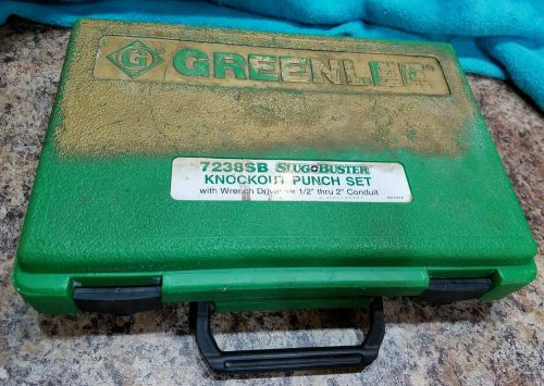Greenlee 7238sb -  slug buster  -  punch knock-out set  1/2&#034;  thru 2&#034; conduit for sale
