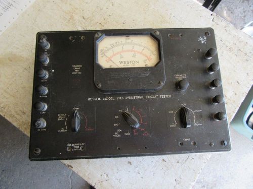 Vintage Weston Model 785 Industrial Circuit Tester    Lot 16-41-8