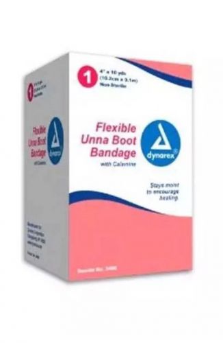 Flexible Unna Boot Bandage w/Zinc Calamine 3&#034;x10 Yds Leg Ulcers Dynarex 3455
