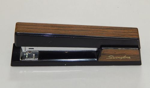 VINTAGE SWINGLINE MODEL 767 Black Woodgrain INDUSTRIAL STAPLER  R11993