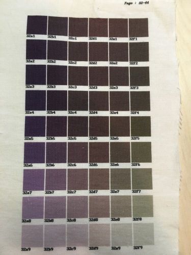 PANTONE GUIDE Fabric PRINTED COTTON Swatch Color Design David Whitehead &amp; Sons