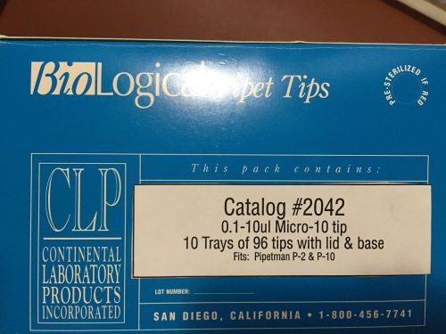 CLP Biological Pipette Tips 0.1-10uL  2042