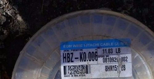 Hitachi EDM Machine Wire HBZ-K0.006 20 KG./6.62 Size 0.006&#034; NOS