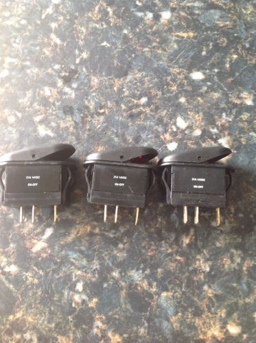 3 On-Off Marine Grade 21A 14VDC Switches