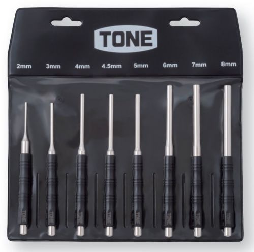TONE / PIN PUNCH 8 SIZE SET (2,3,4,4.5,5,6,7,8mm) / PP800 / MADE IN JAPAN