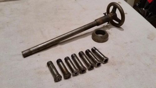 Machinist 9&#034; South Bend Lathe Tools: Collets, Drawbar, Thread Protect