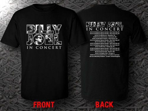 New Rare Billy Joel In Concert 2016 Tour Date Black Design T-Shirt S To 5XL