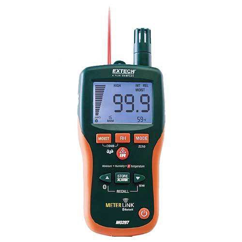 Extech mo297 pinless moisture psychrometer w/ir thermometer, bluetooth for sale