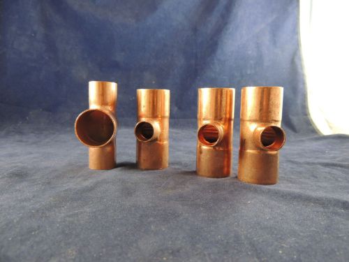 Lot 4 NEW Nibco EPC Copper Fittings Reducer T 1-1/8&#034; X 1-1/8&#034; x 5/8&#034; Openings