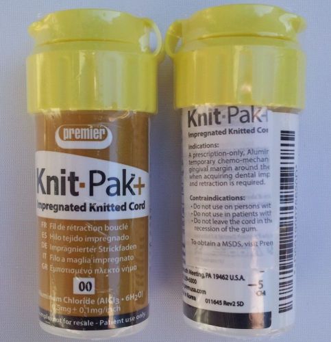 Premier Gingival Retraction Cord Knit-Pak Knitted #00 Impregnated 2/pkg 2019-03