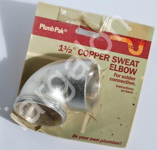 Plated brass elbow 1-1/2&#034; copper sweat x trap thread plumbpak new for sale