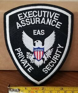 Executive Assurance Private Security Shoulder Patch.  100% Embroidered