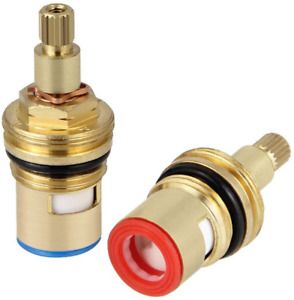 Decareta Ceramic Stem 20 Teeth Ceramic Disc Cartridge G1/2&#034;  Brass Faucet Valve