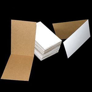 120 Cardboard Sleeves Folded Flat Vending 3&#034; x 4.5&#034; Sports Card Folders Mail Shi