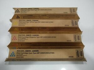 Genuine Ricoh Savin Lanier MP C400/C240/LD140C Full CMYK Toner Set