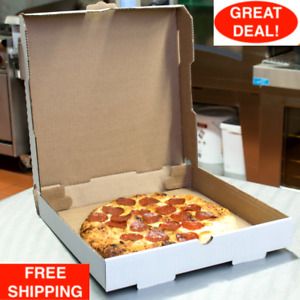 50-Pack 12&#034; x 12&#034; x 2&#034; White Corrugated Plain Unprinted Pizza / Bakery Box