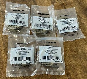 Lot of 15 HILLMAN 880119 9/16&#034; 9/16in Hardened Flat Washers