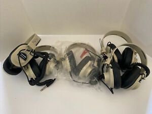 Lot of 5 Califone 2924AV-P Over The Ear Mono Headphones 6 Foot Coiled Cord VGC