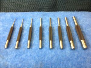 starrett drive pin punch set. 8 pieces. no pouch