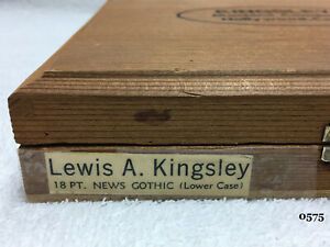 Kingsley Machine Type  -  18pt. News Gothic  -  Hot Foil Stamping Machine