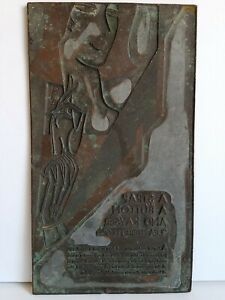 Kayser Leatherettes Gloves Advertising Metal Print Press Plate 11&#034; x 6&#034;