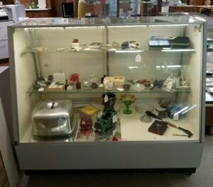 Store Display Slant Glass Front Showcase Lighted and Lockable